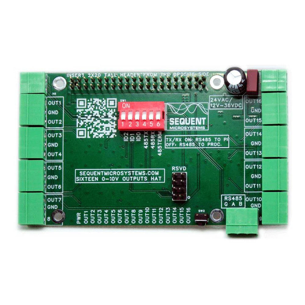 Sixteen 0-10V Analogue Outputs 8-Layer Stackable HAT for Raspberry Pi - Image 5