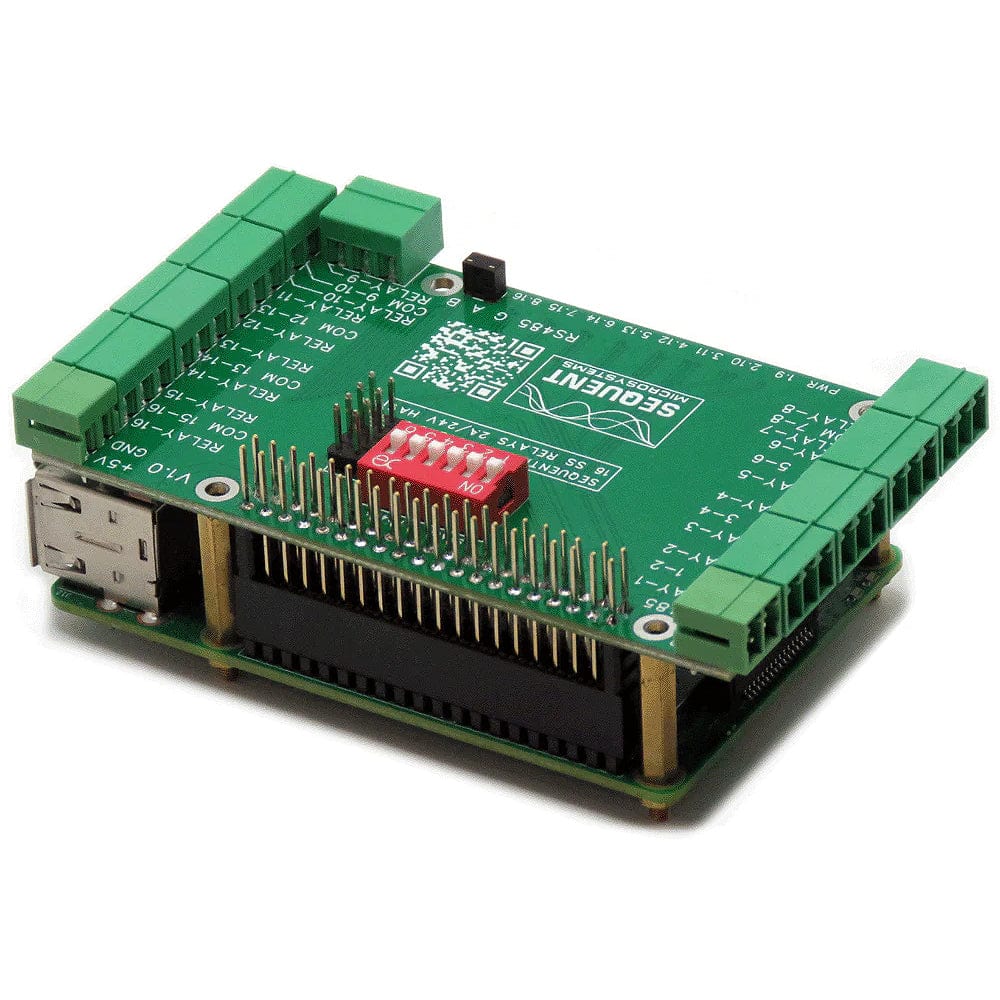 Sixteen Solid State 2A/24V Relays 8-Layer Stackable HAT for Raspberry Pi [Discontinued] - Image 2