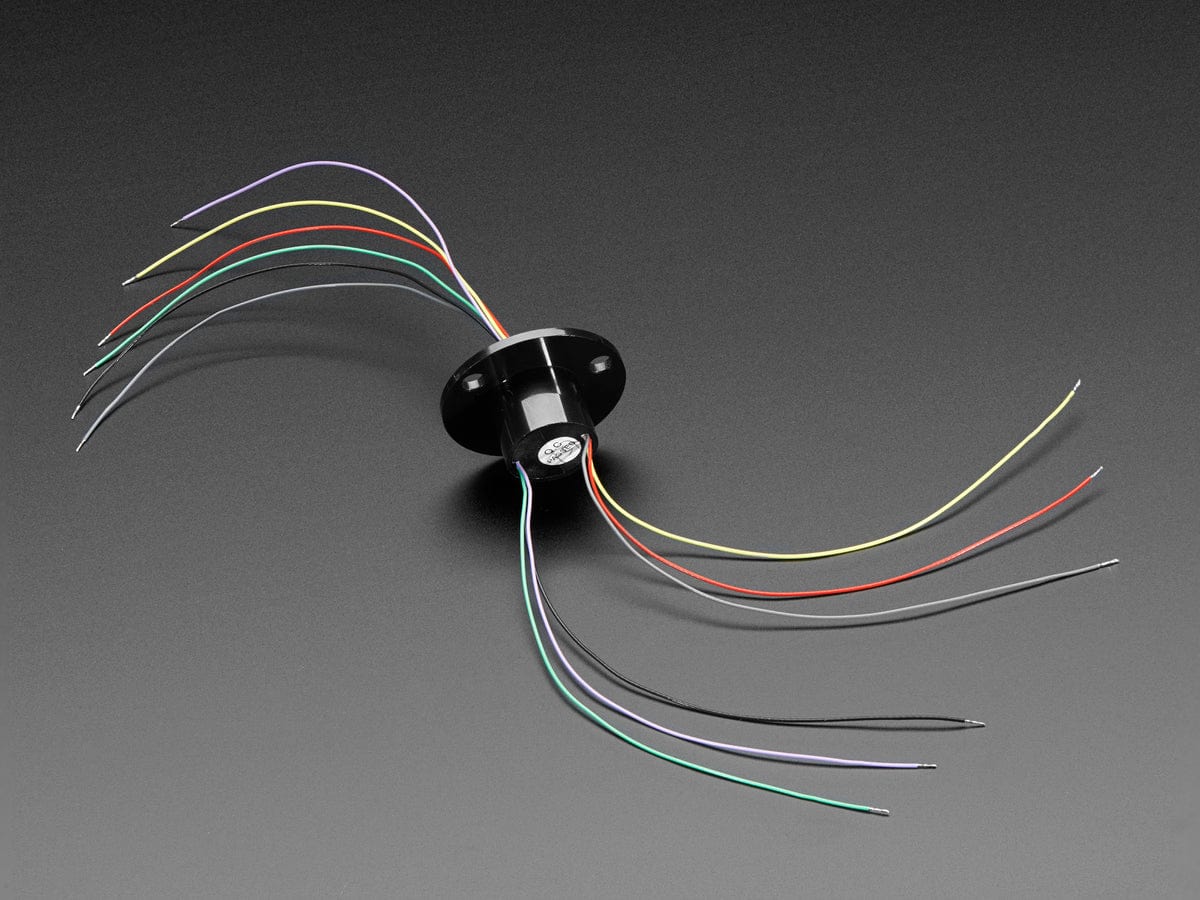 Slip Ring with Flange - 22mm diameter, 6 wires, max 240V @ 2A - Image 5