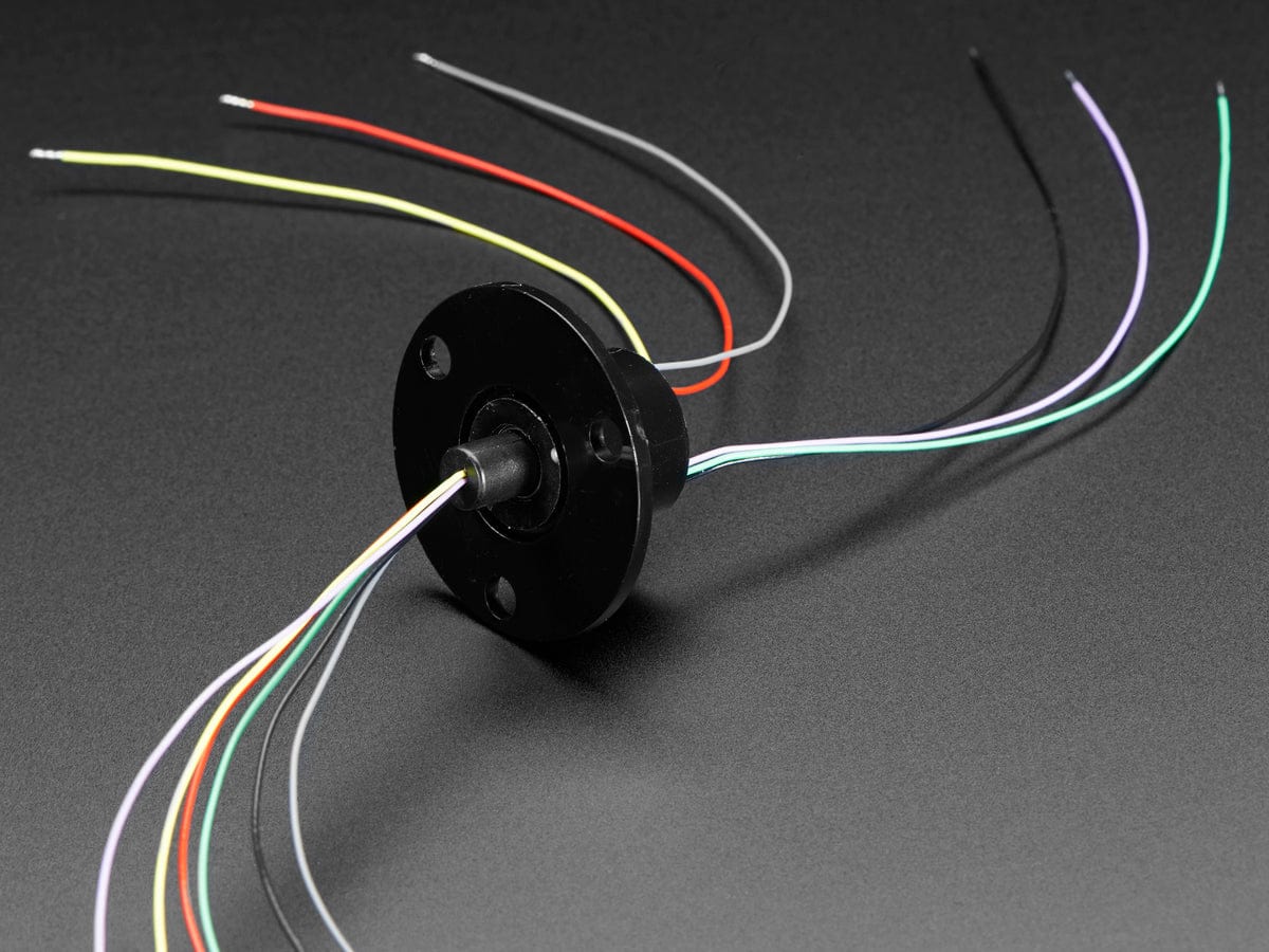 Slip Ring with Flange - 22mm diameter, 6 wires, max 240V @ 2A - Image 6