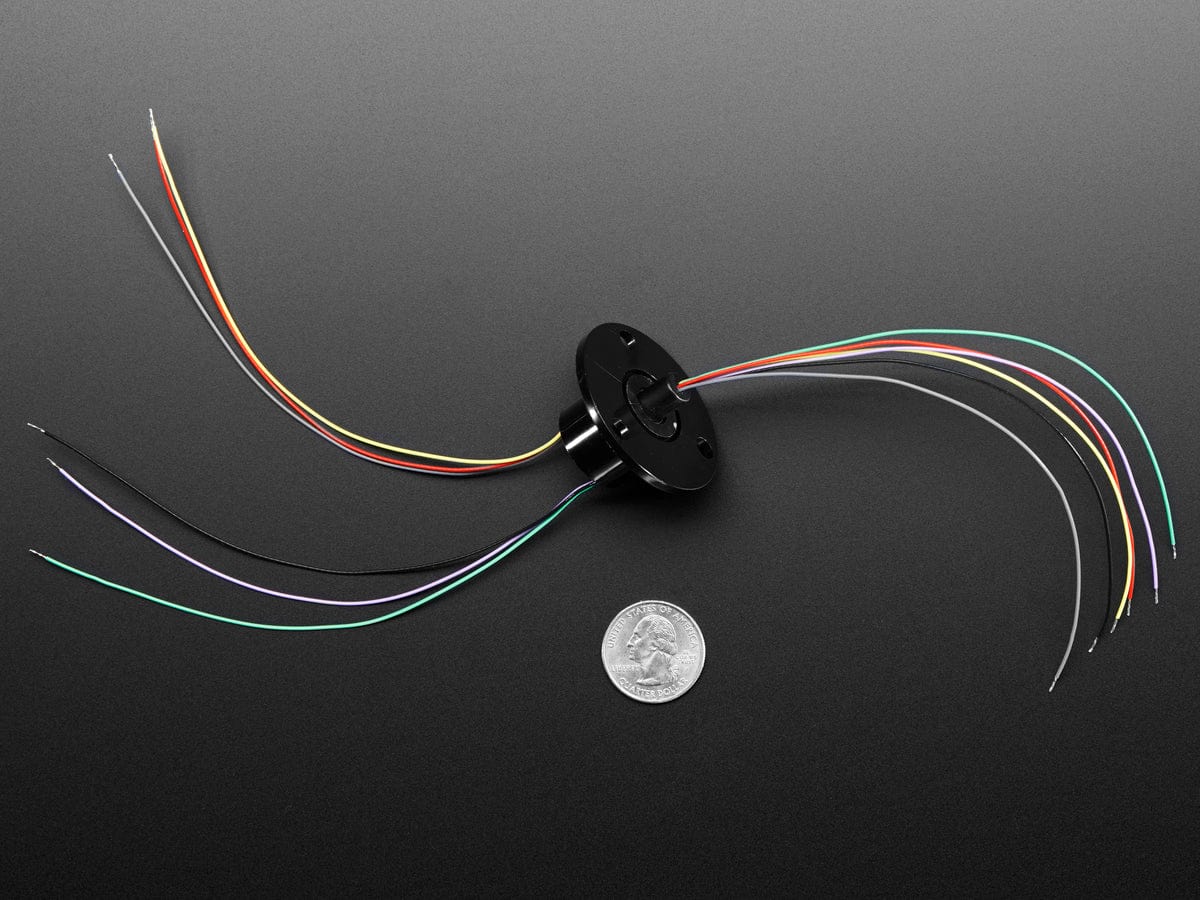 Slip Ring with Flange - 22mm diameter, 6 wires, max 240V @ 2A - Image 7