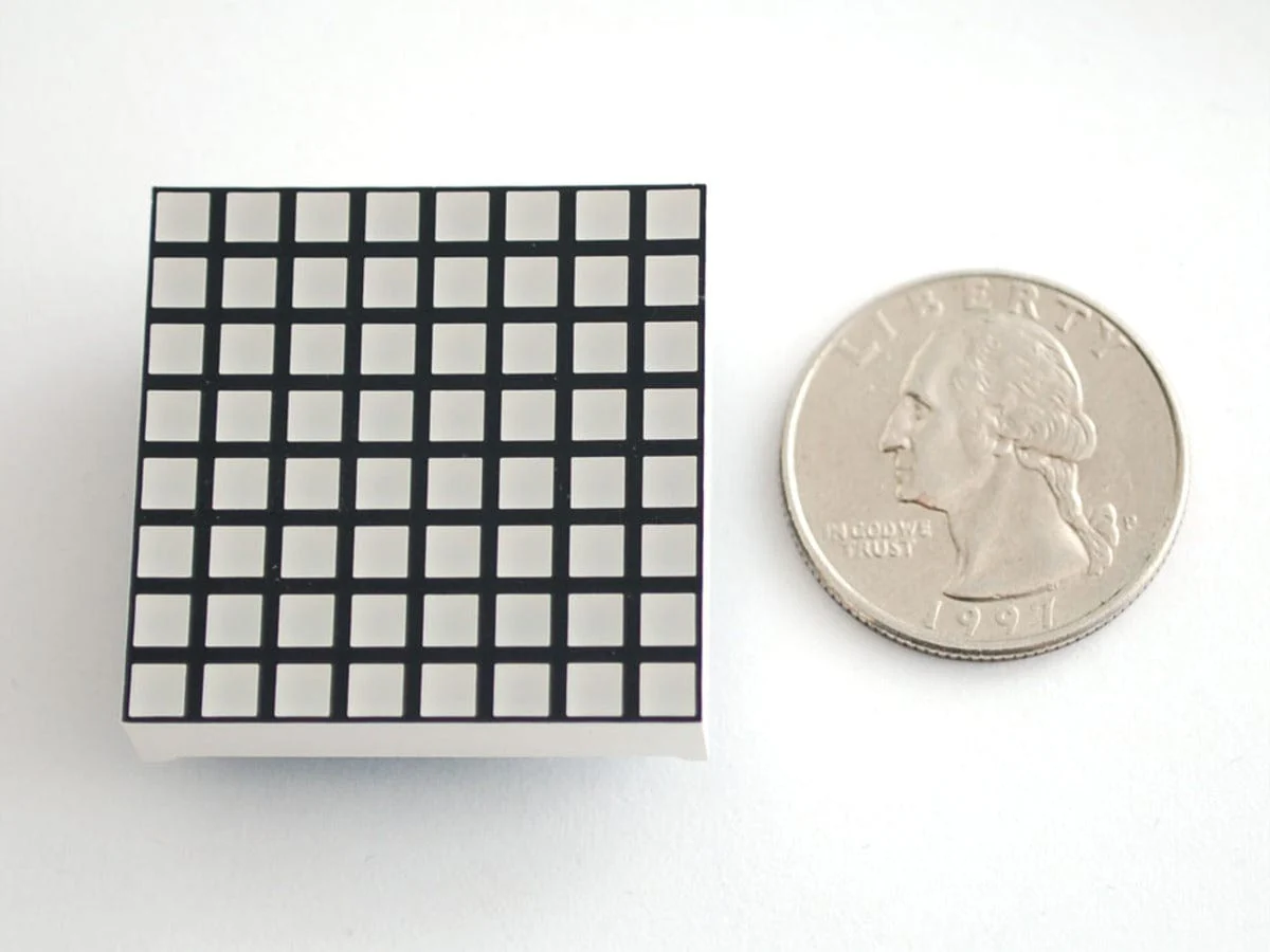 Small 1.2" 8x8 Bi-Color (Red/Green) Square LED Matrix - Image 3