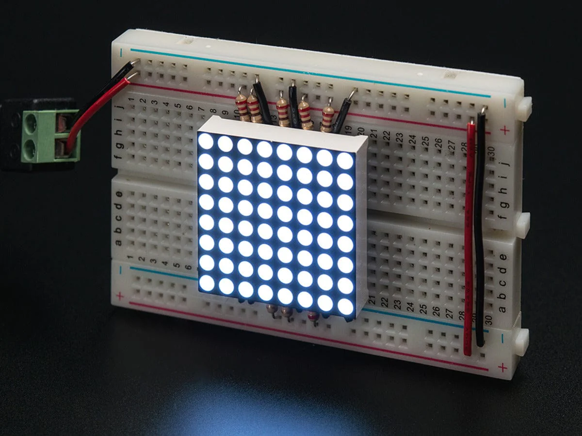 Small 1.2" 8x8 Ultra Bright White LED Matrix (KWM-30881CWB) - Image 3