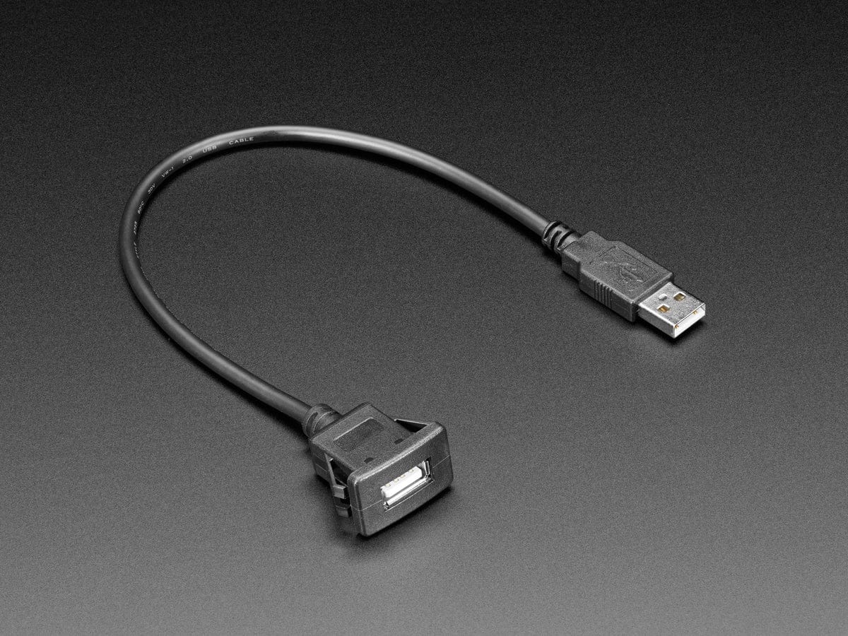 Snap-In Panel Mount Cable - USB A Extension Cable - Image 2