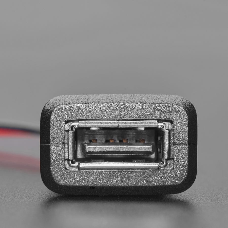 Snap-In Panel Mount Cable - USB-A Socket to 2 Wires - Image 3