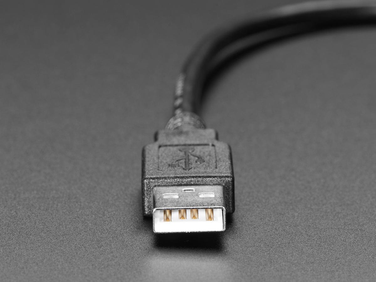Snap-In Panel Mount Cable - USB-C Socket to USB-A Plug - Image 2
