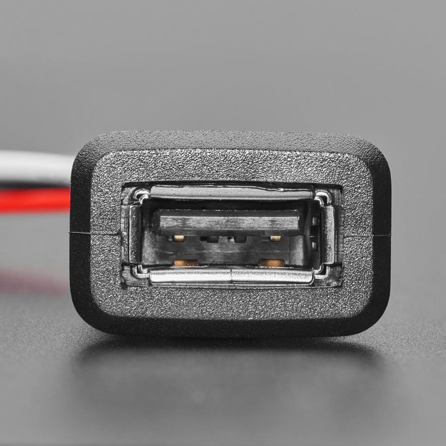 Snap-In Panel Mount Cable - USB Type A Socket to 4 Wires - Image 3