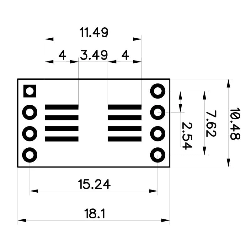 SOIC/SOT23-6 to DIP Adapter - 8-Pin - Image 4