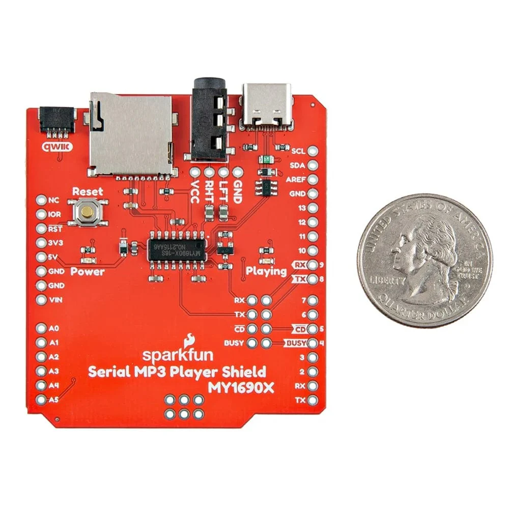 SparkFun Serial MP3 Player Shield - MY1690X-16S (Qwiic) - Image 5
