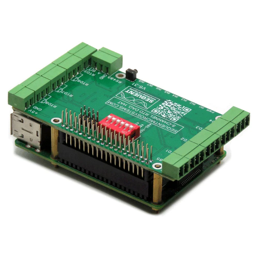 RTD Data Acquisition 8-Layer Stackable HAT for Raspberry Pi [Discontinued] - Image 2