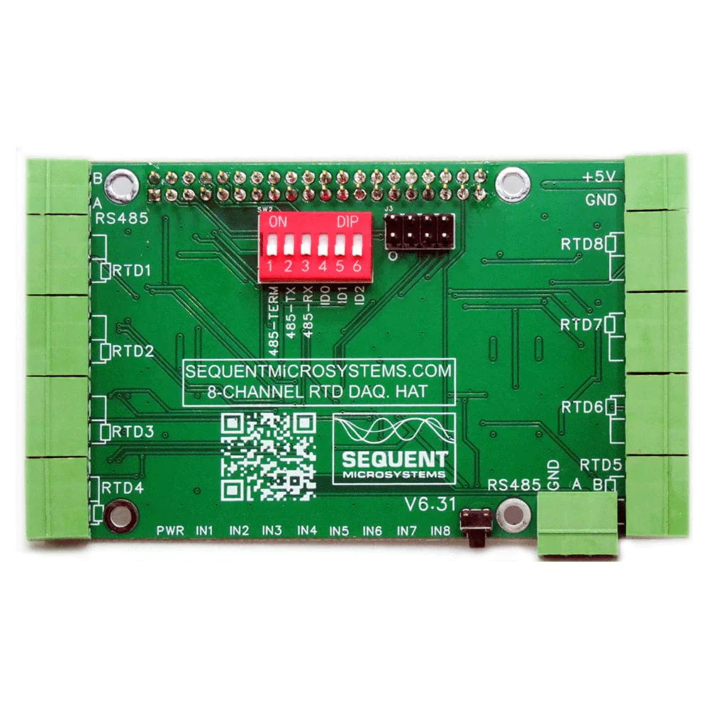 RTD Data Acquisition 8-Layer Stackable HAT for Raspberry Pi [Discontinued] - Image 3