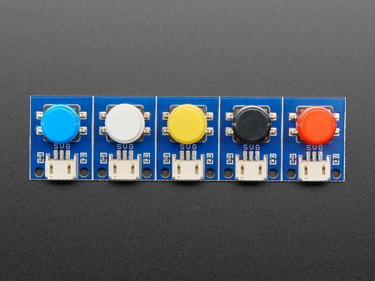 STEMMA Wired Tactile Push-Button Pack - 5 Color Pack - Image 3
