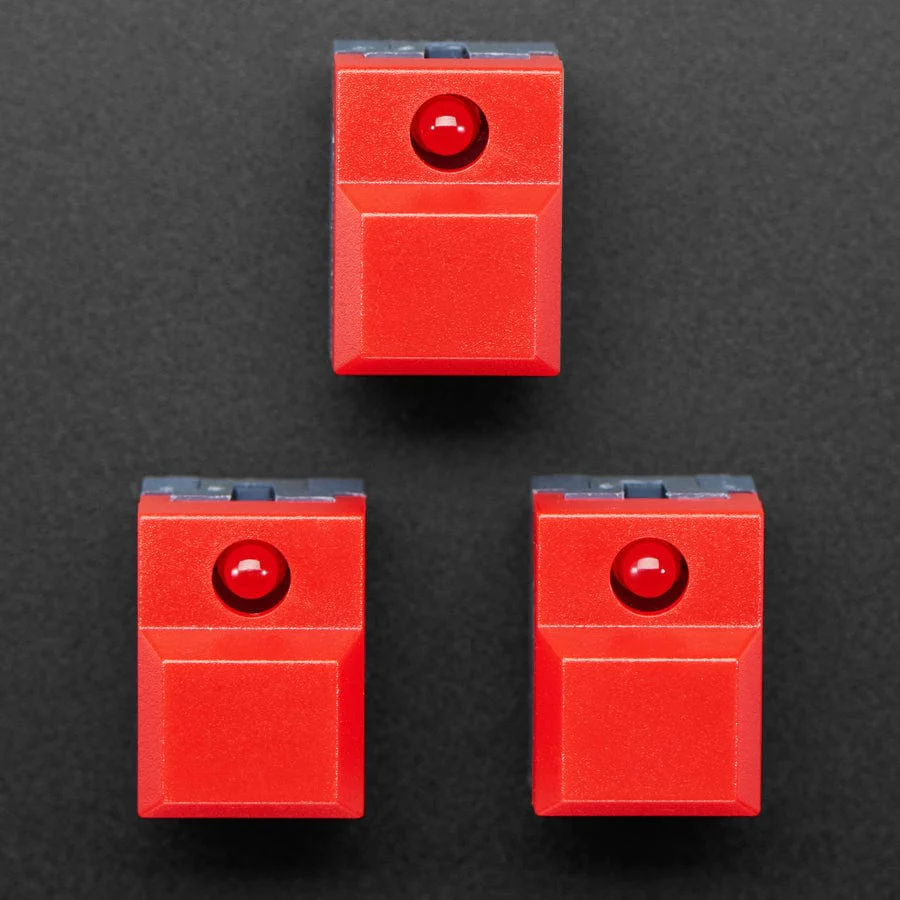 Step Switch with LED - Three Pack of Red with Red LED (PB86-A1) - Image 2