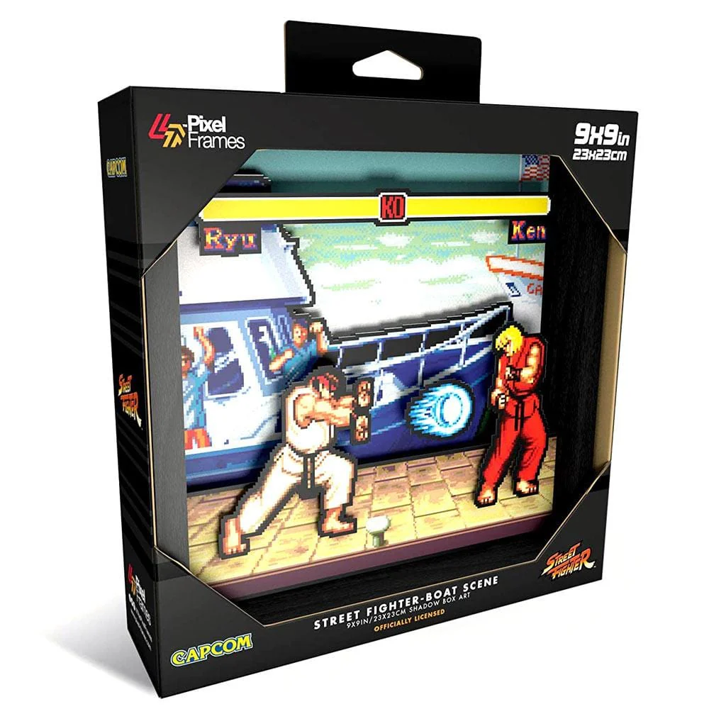 Street Fighter Boat Scene Pixel Frame (9x9") [Discontinued] - Image 2