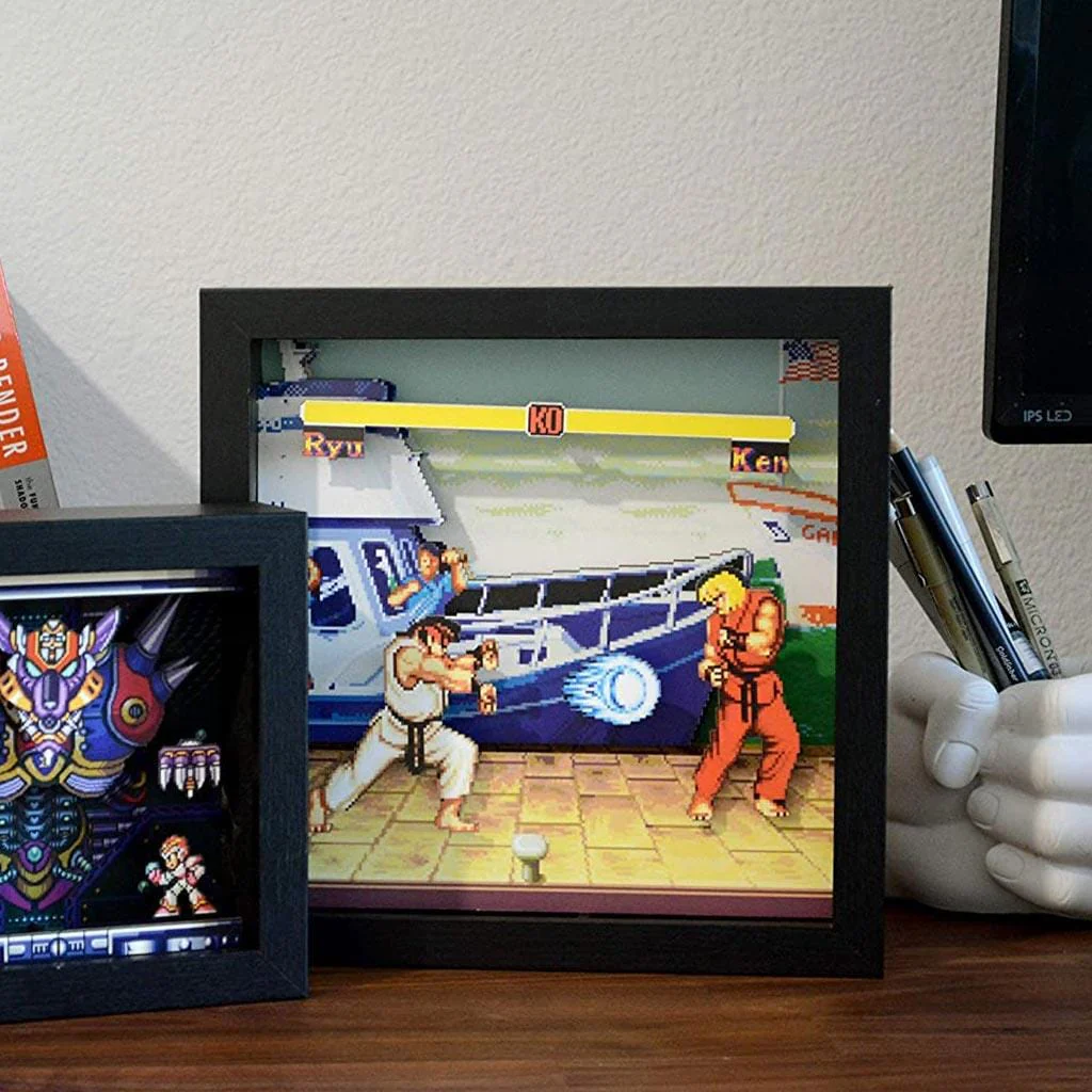 Street Fighter Boat Scene Pixel Frame (9x9") [Discontinued] - Image 4
