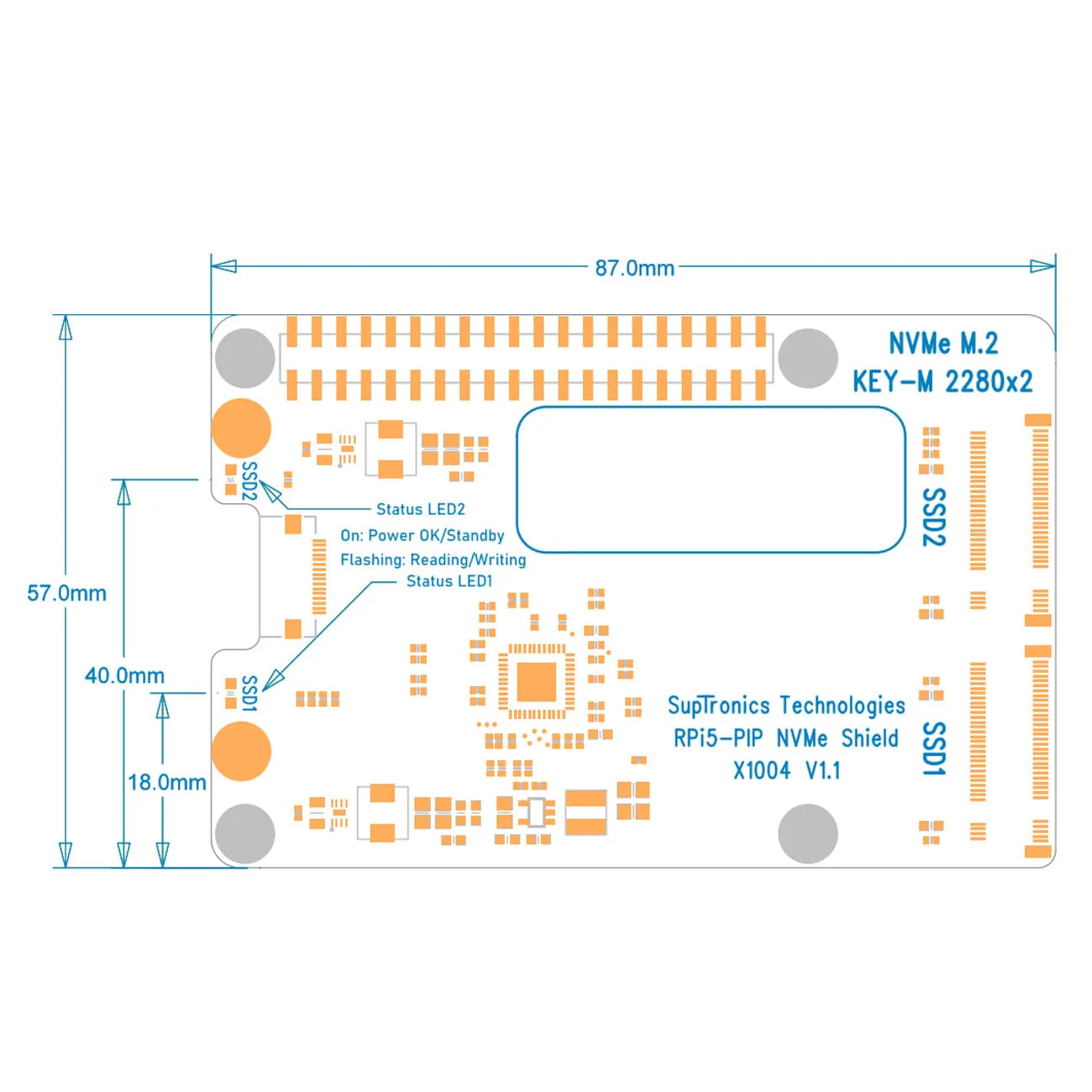 SupTronics X1004 Dual NVMe Add-on for Raspberry Pi 5 - Image 7