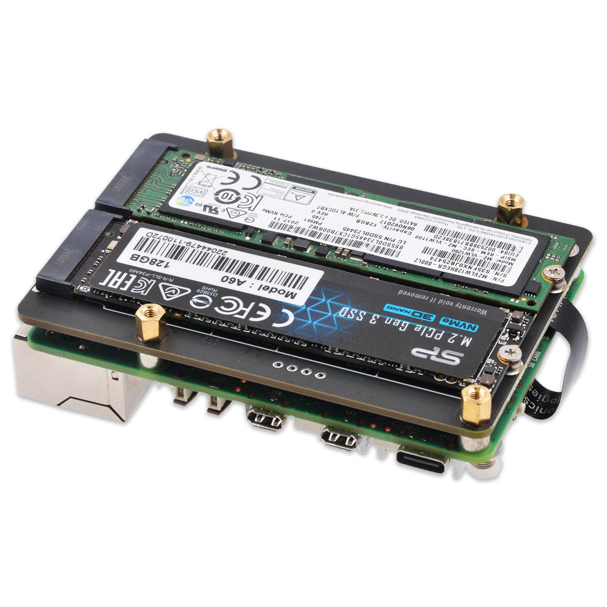 SupTronics X1005 Bottom-Mount Dual-NVMe Add-on for Raspberry Pi 5 - Image 3