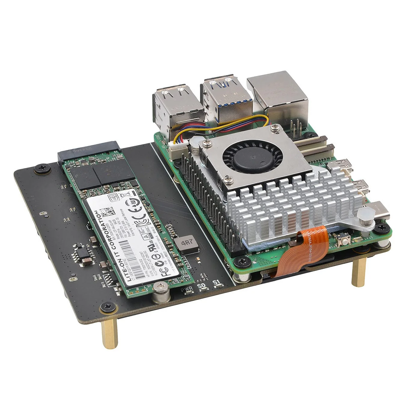 SupTronics X1006 2.5" SATA + M.2 SATA Expansion for Raspberry Pi 5 - Image 6