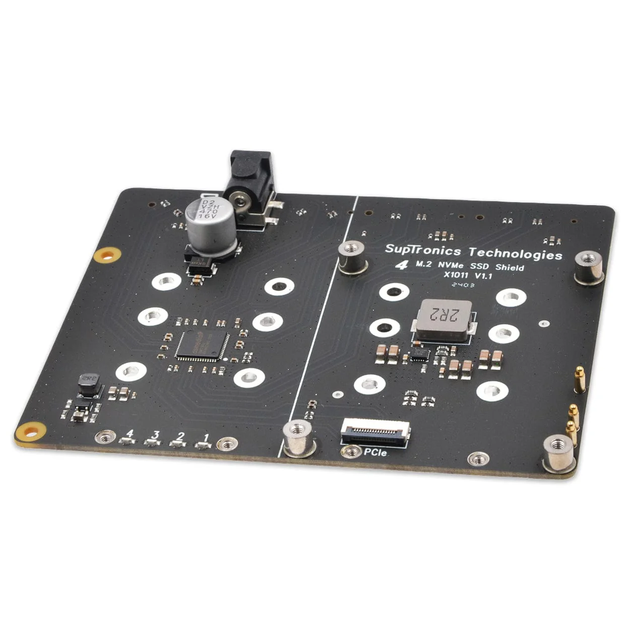 SupTronics X1011 Quad-NVMe Add-on for Raspberry Pi 5