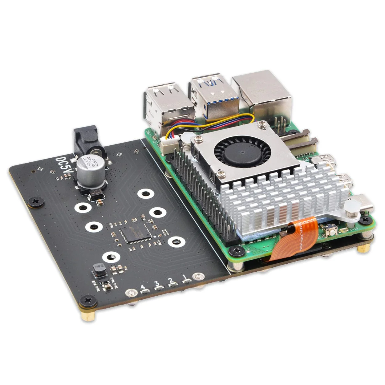 SupTronics X1011 Quad-NVMe Add-on for Raspberry Pi 5 - Image 3