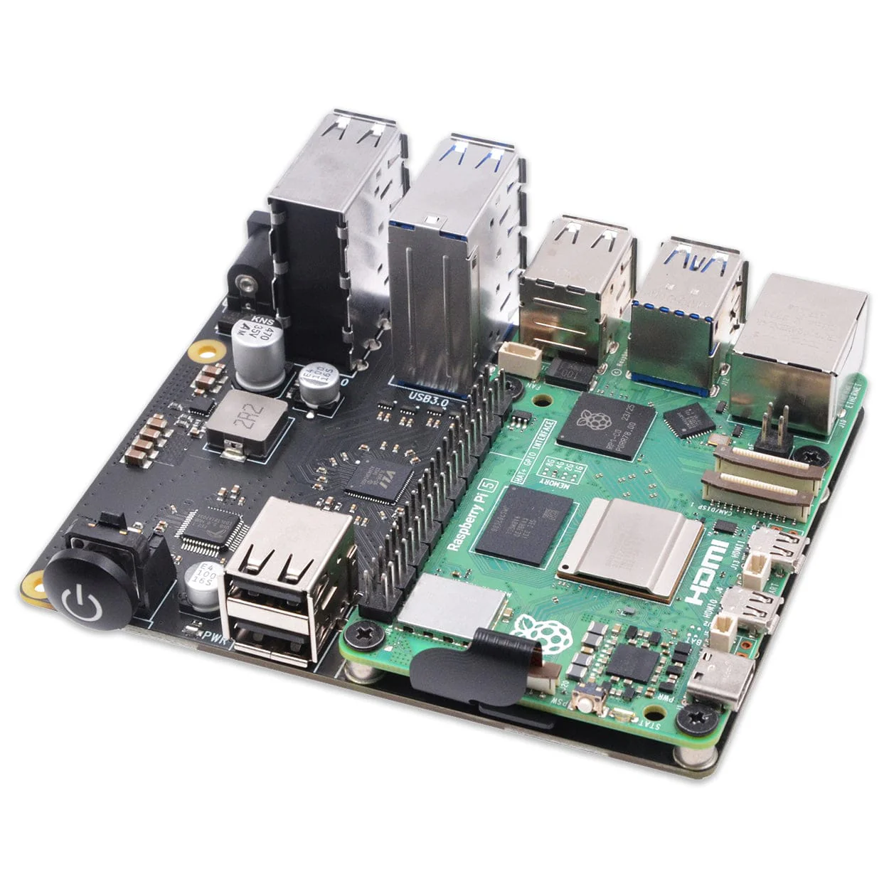 SupTronics X1013 10-Port USB Hub Add-on for Raspberry Pi 5 - Image 4