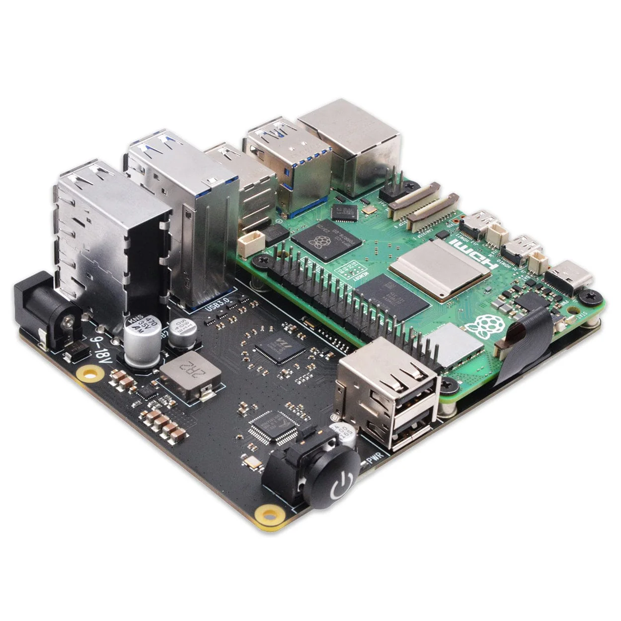SupTronics X1013 10-Port USB Hub Add-on for Raspberry Pi 5 - Image 5