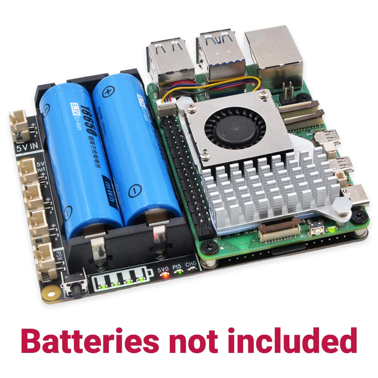 SupTronics X1201 2-Cell 18650 UPS for Raspberry Pi 5 - Image 3