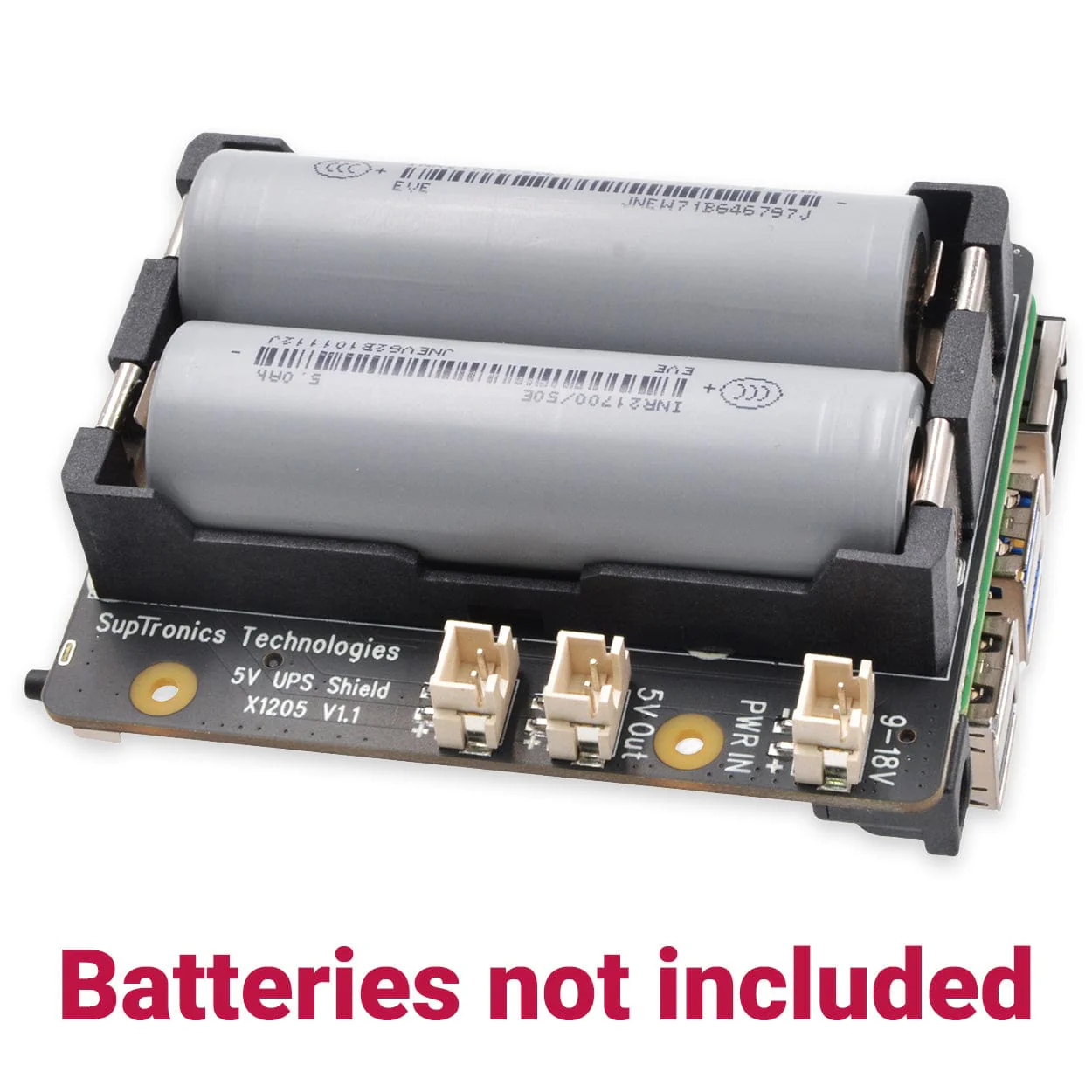 SupTronics X1205 2-Cell 21700 UPS for Raspberry Pi 5 - Image 4