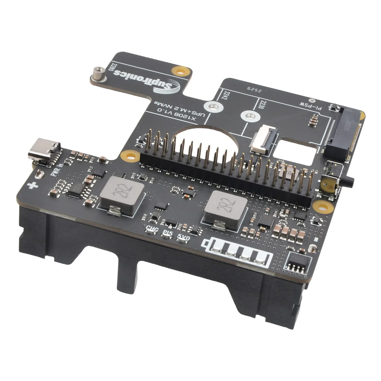 SupTronics X1208 UPS + M.2 2280 NVMe Add-on for Raspberry Pi 5 - Image 2