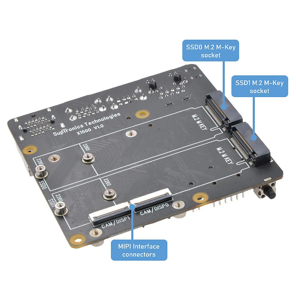 SupTronics X1500 Dual NVMe IO Board for CM5 - Image 8