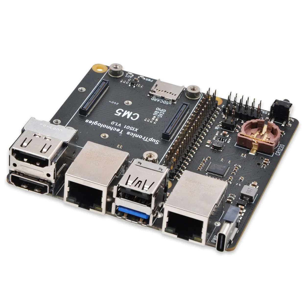 SupTronics X1501 Dual Ethernet Dual NVMe IO Board for CM5 - Image 2