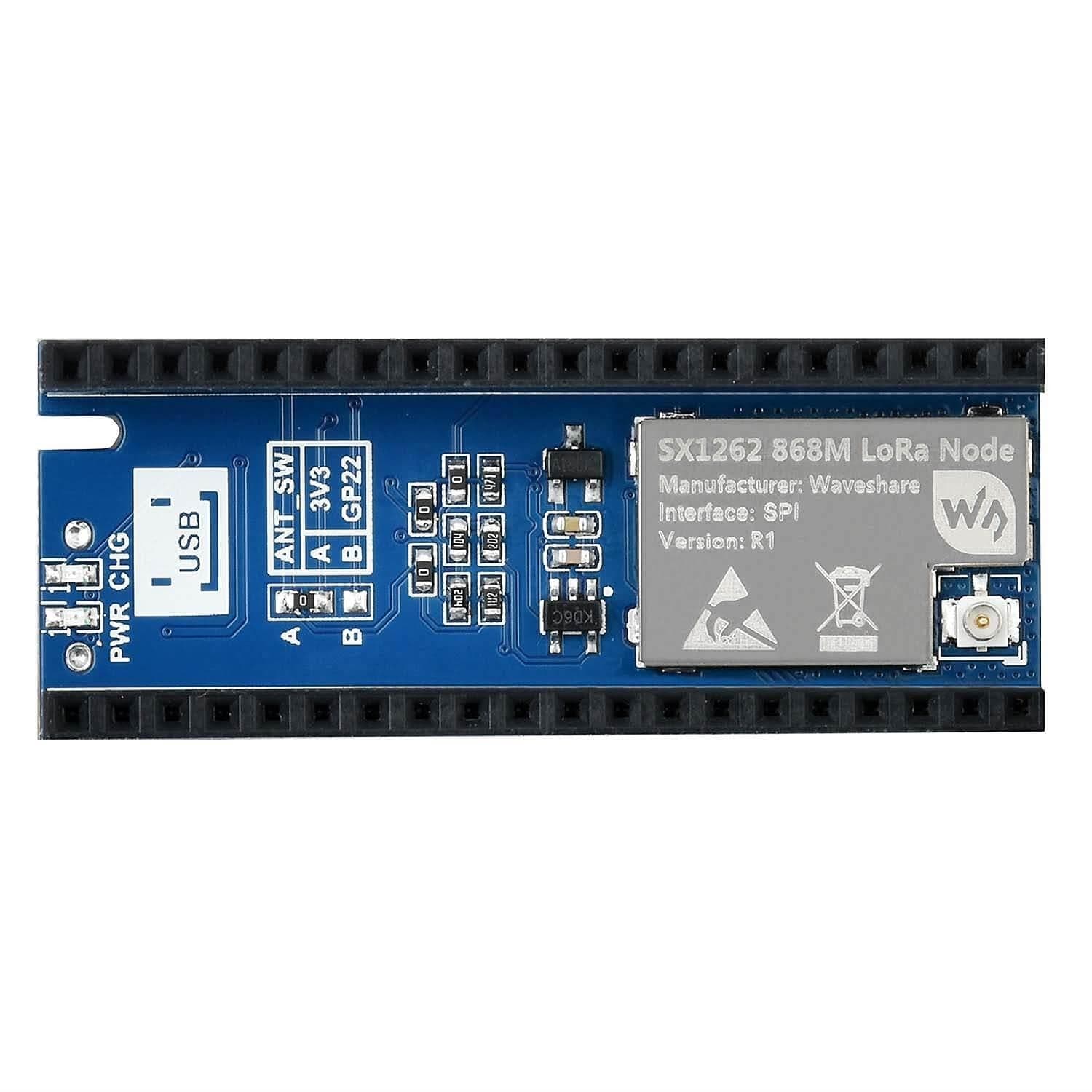 SX1262 868MHz LoRa Node Module for Raspberry Pi Pico - Image 3