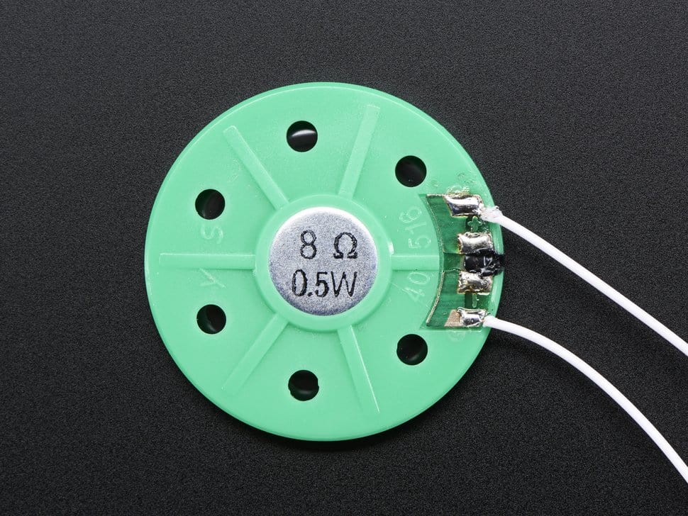 Thin Plastic Speaker w/Wires - 8 ohm 0.25W - Image 2