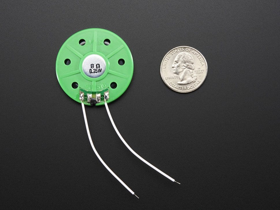 Thin Plastic Speaker w/Wires - 8 ohm 0.25W - Image 3