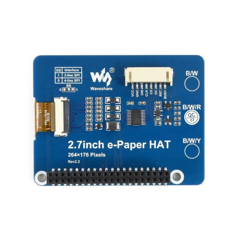 2.7" ePaper HAT (B)- Red/Black/White (264x176) [discontinued] - Image 6