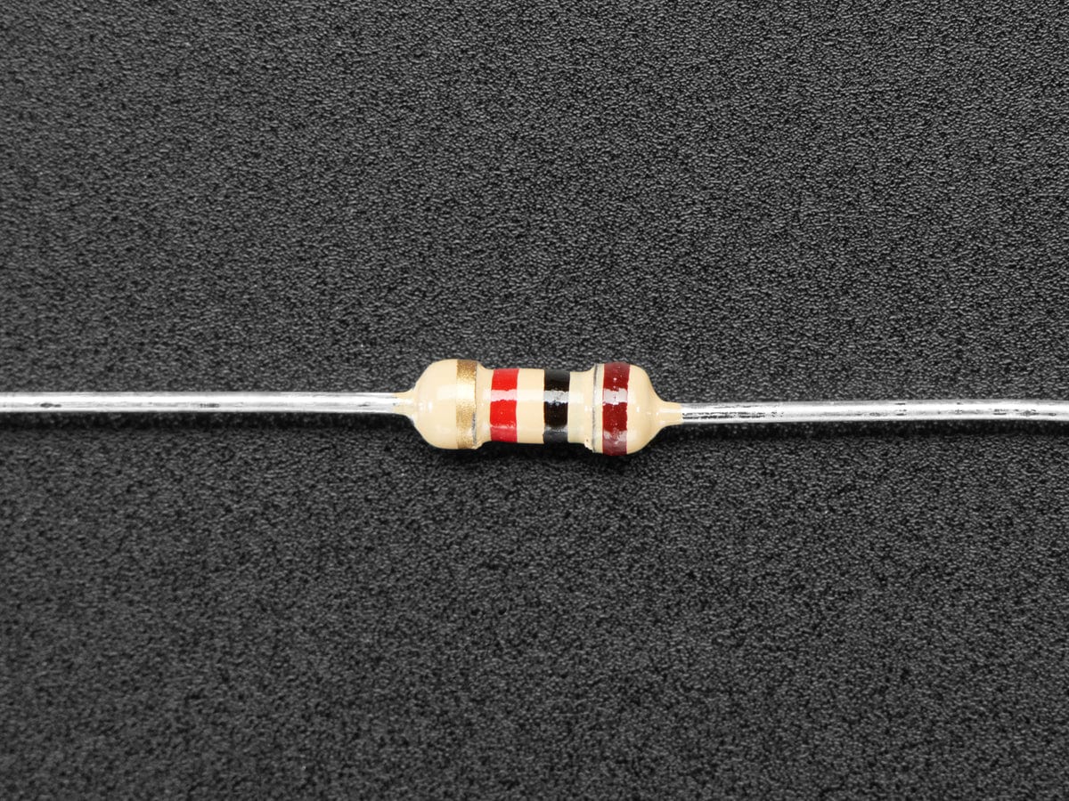 Through-Hole Resistors - 1.0K ohm 5% 1/4W - Pack of 25 - Image 2