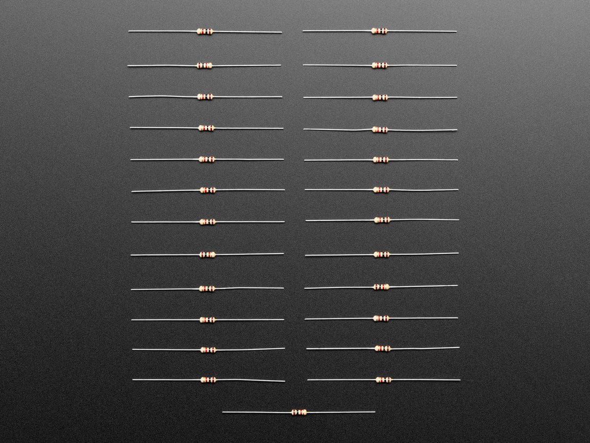 Through-Hole Resistors - 1.0K ohm 5% 1/4W - Pack of 25 - Image 3