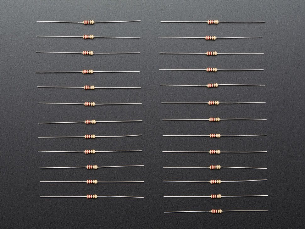 Through-Hole Resistors - 220 ohm 5% 1/4W - Pack of 25 - Image 3