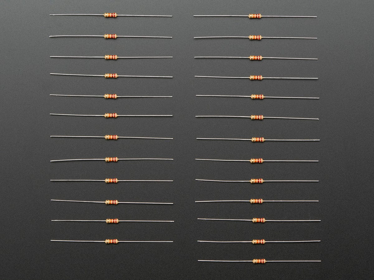 Through-Hole Resistors - 22K ohm 5% 1/4W - Pack of 25 - Image 3