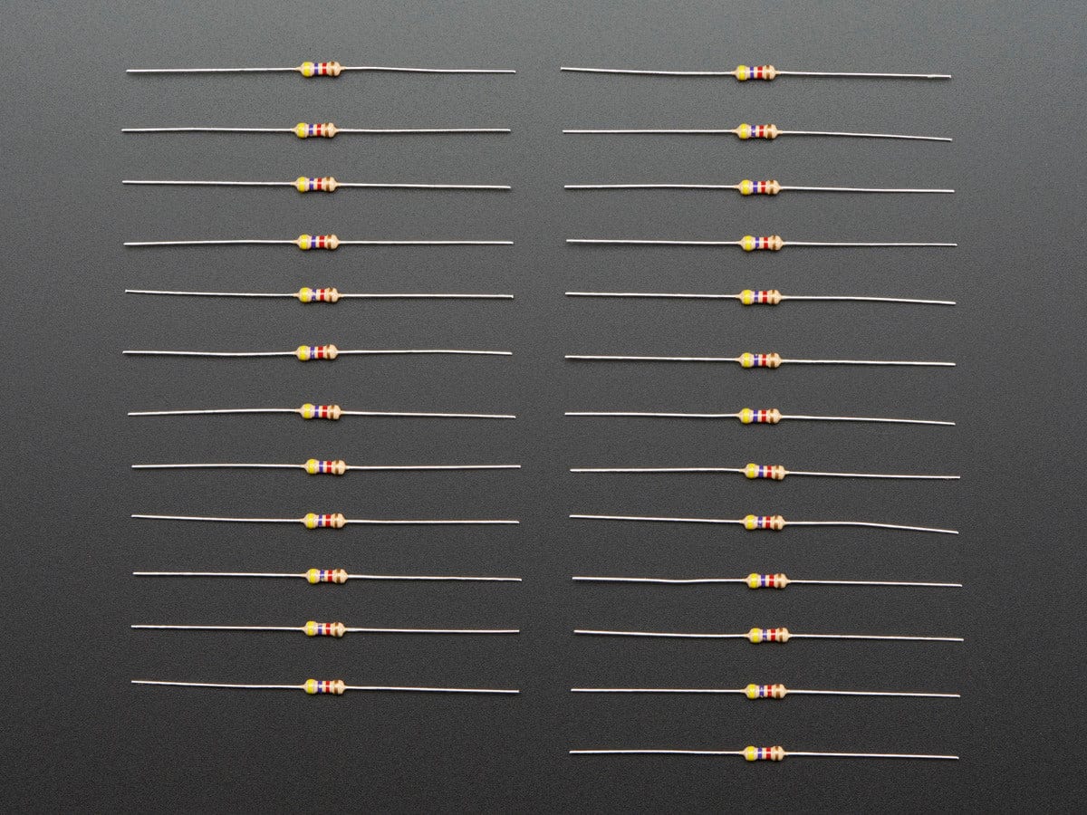 Through-Hole Resistors - 4.7K ohm 5% 1/4W - Pack of 25 - Image 3