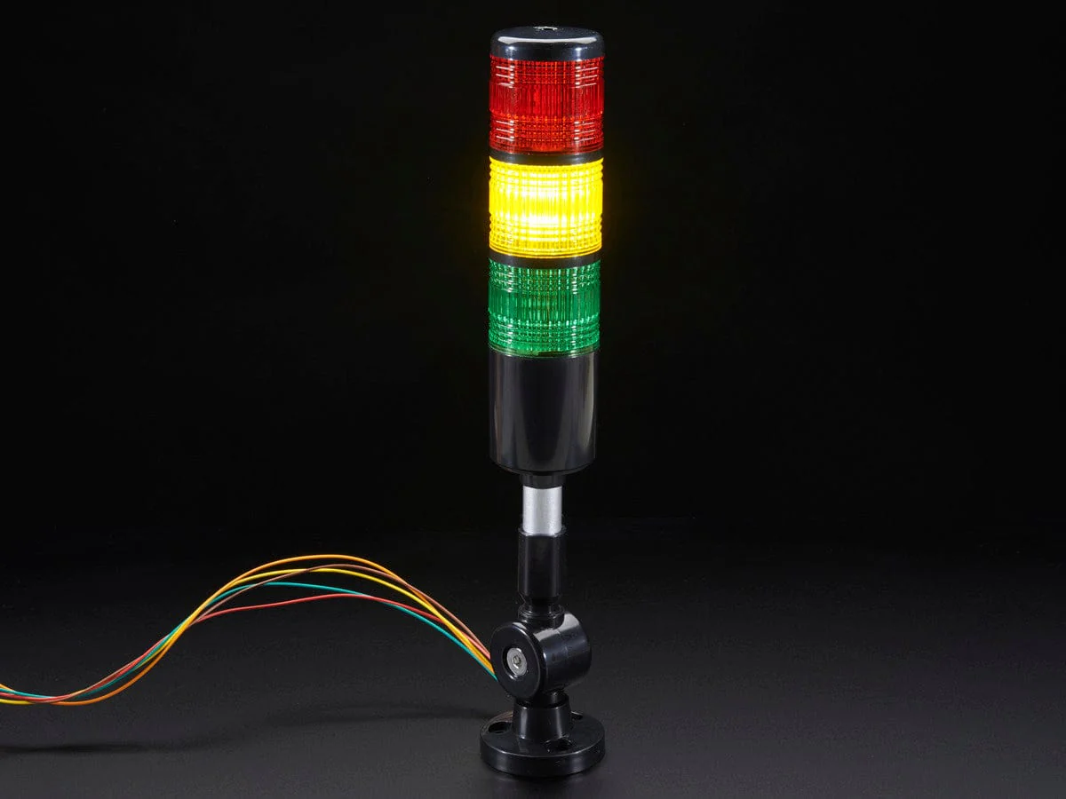 Tower Light - Red Yellow Green Alert Light with Buzzer - 12VDC - Image 3