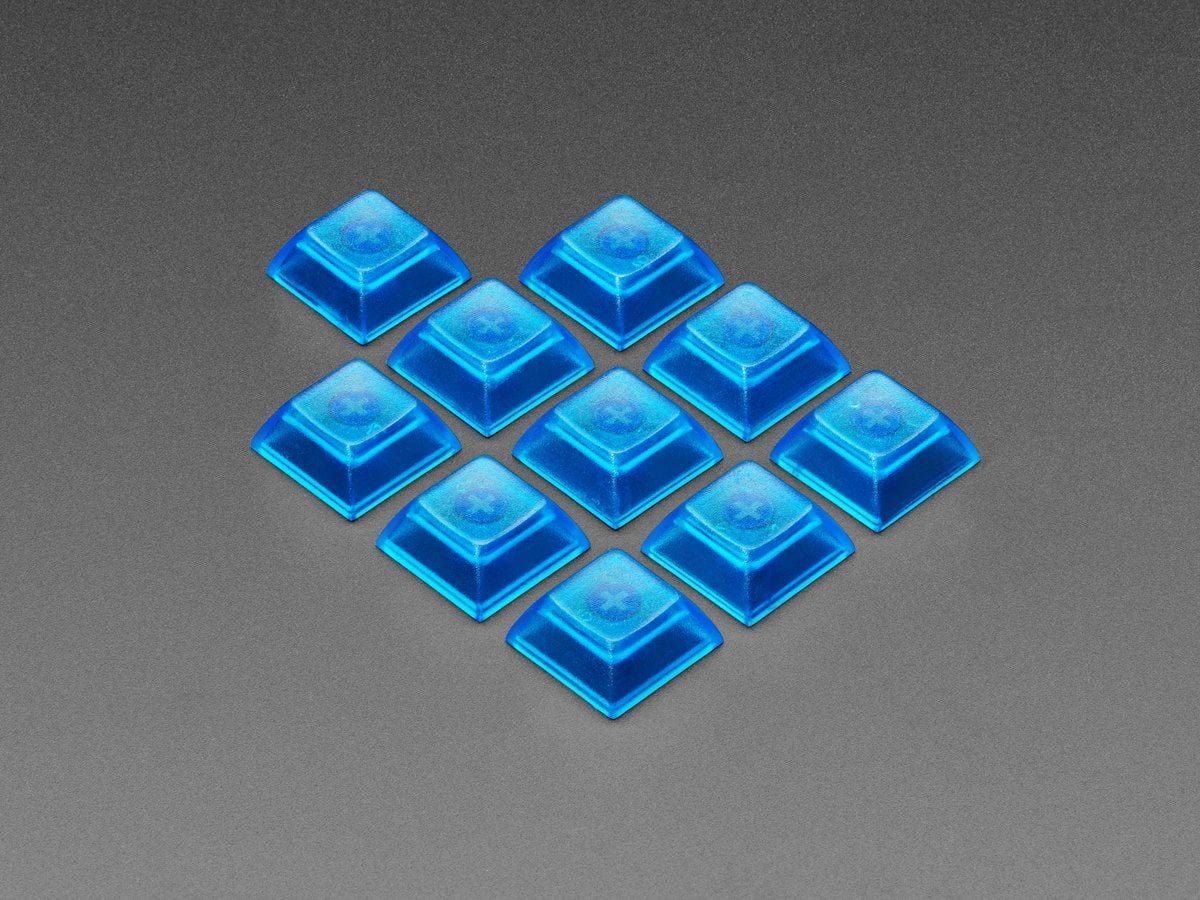 Translucent Blue DSA Keycaps for MX Compatible Switches (10 pack)