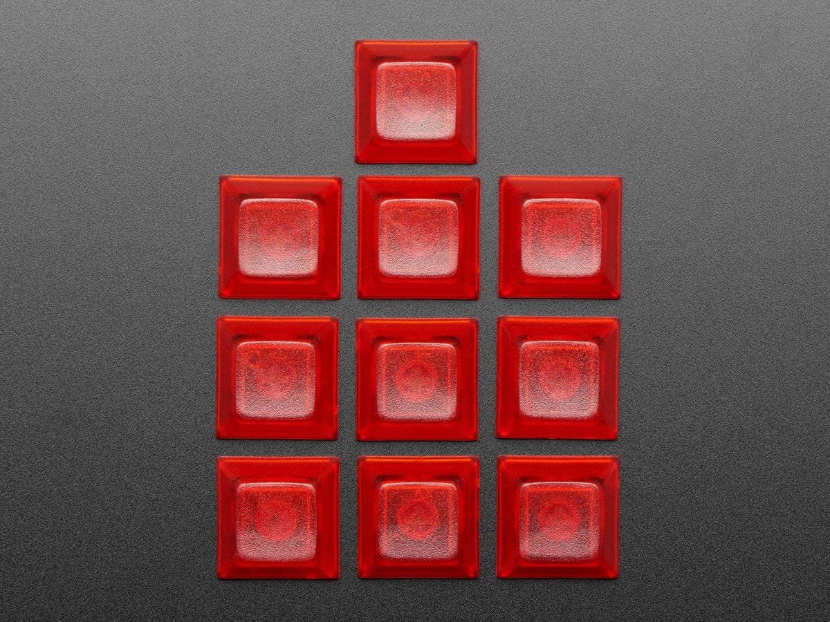 Translucent Red DSA Keycaps for MX Compatible Switches - 10 pack - Image 5