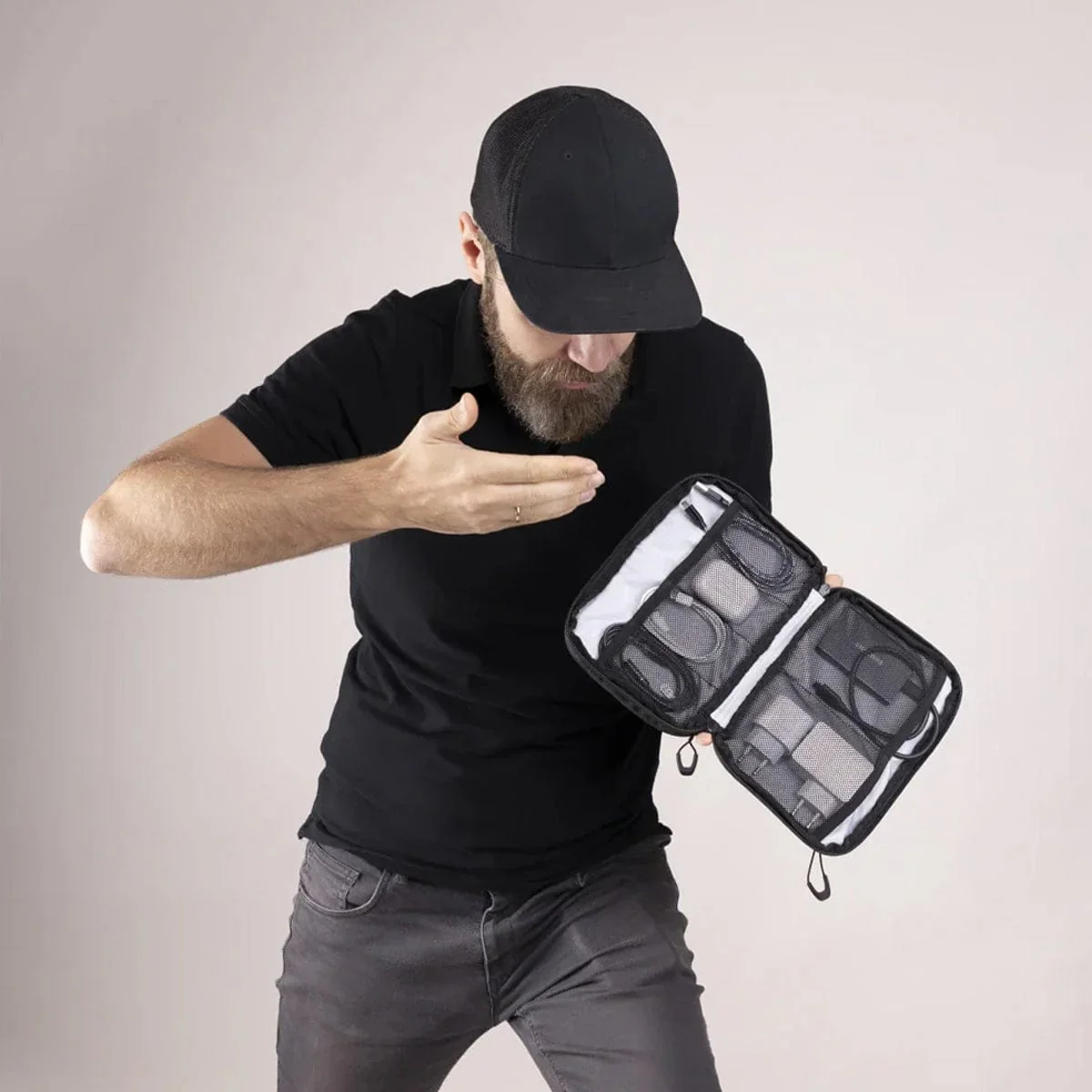 Troika Black Tech Pouch 2 - Image 5