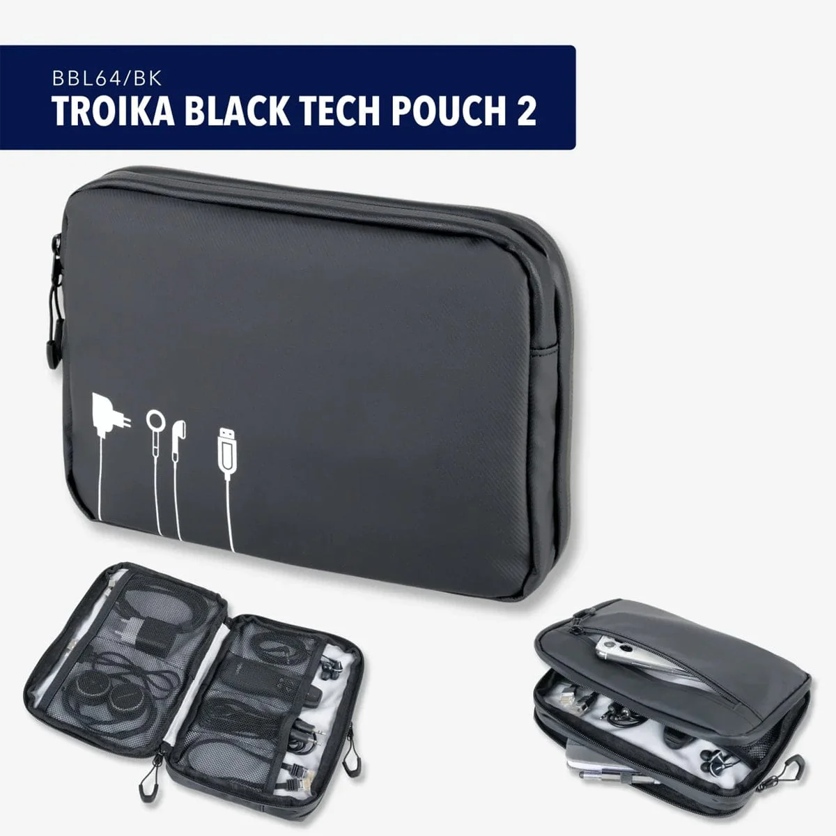 Troika Black Tech Pouch 2 - Image 6