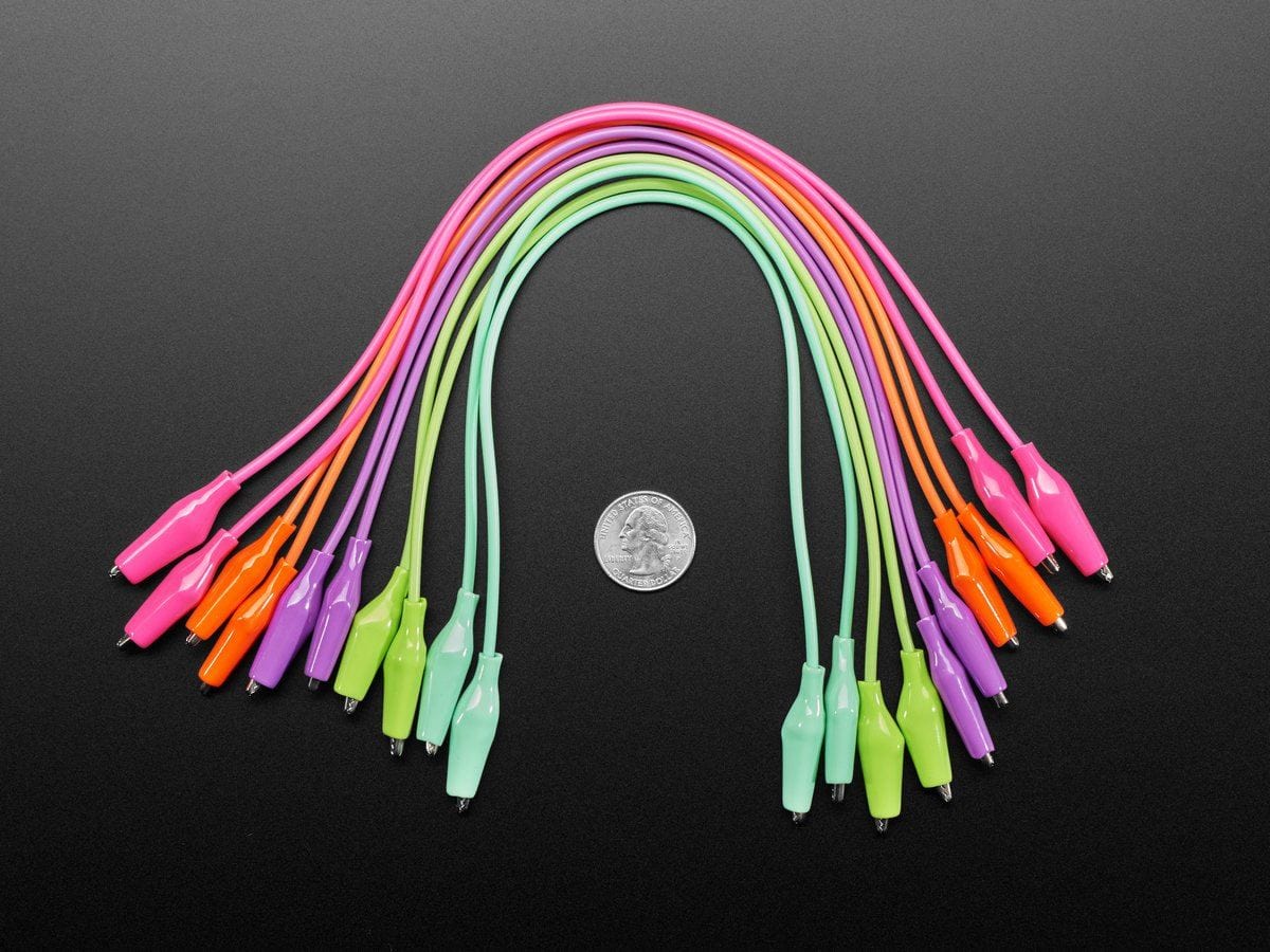 Tropical Alligator Test Clip Leads - 10 Pieces - 13" long - Image 6