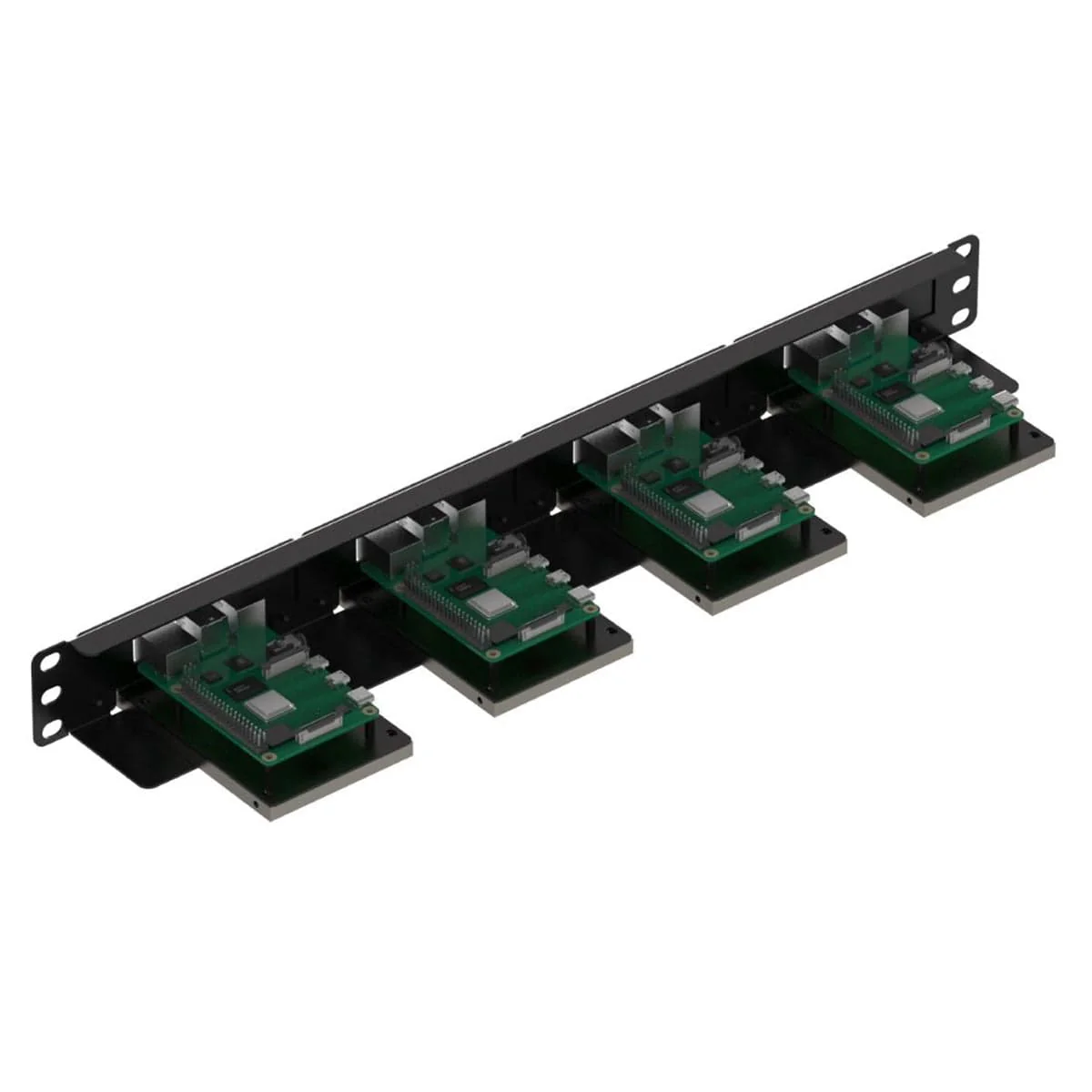 Uctronics 19" 1U Raspberry Pi Rack Mount with SSD Mounting Brackets (Holds 4x RPi) - Image 3