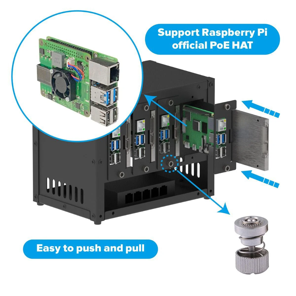 Uctronics Complete Enclosure for Raspberry Pi Clusters V3.0 - Image 4
