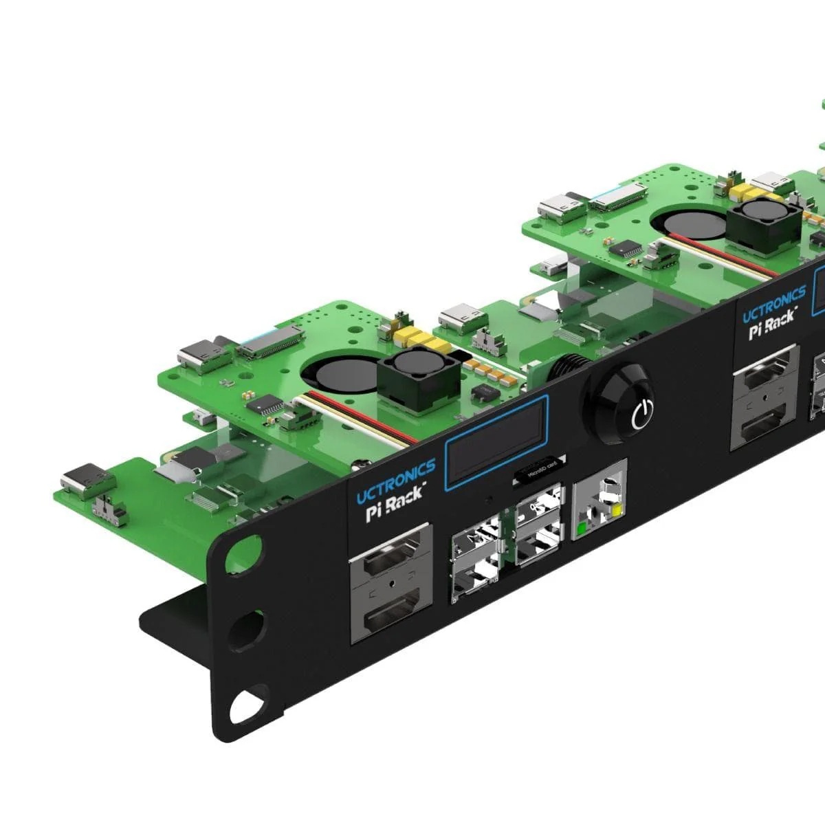 Uctronics Pi Rack - 1U PoE Rackmount for Raspberry 4 [discontinued] - Image 2
