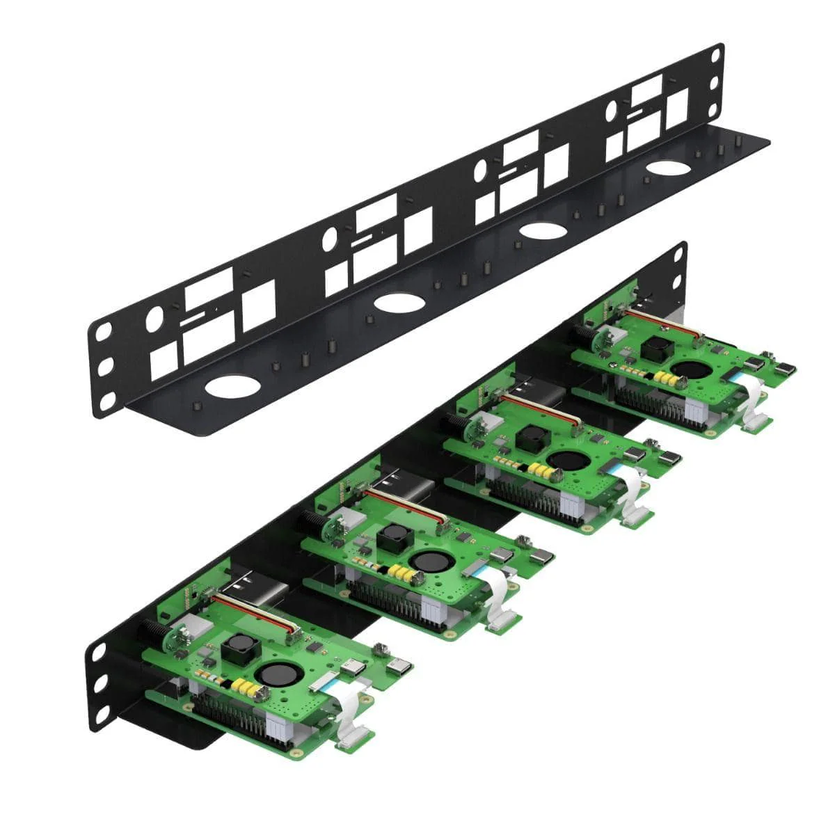 Uctronics Pi Rack - 1U PoE Rackmount for Raspberry 4 [discontinued] - Image 4